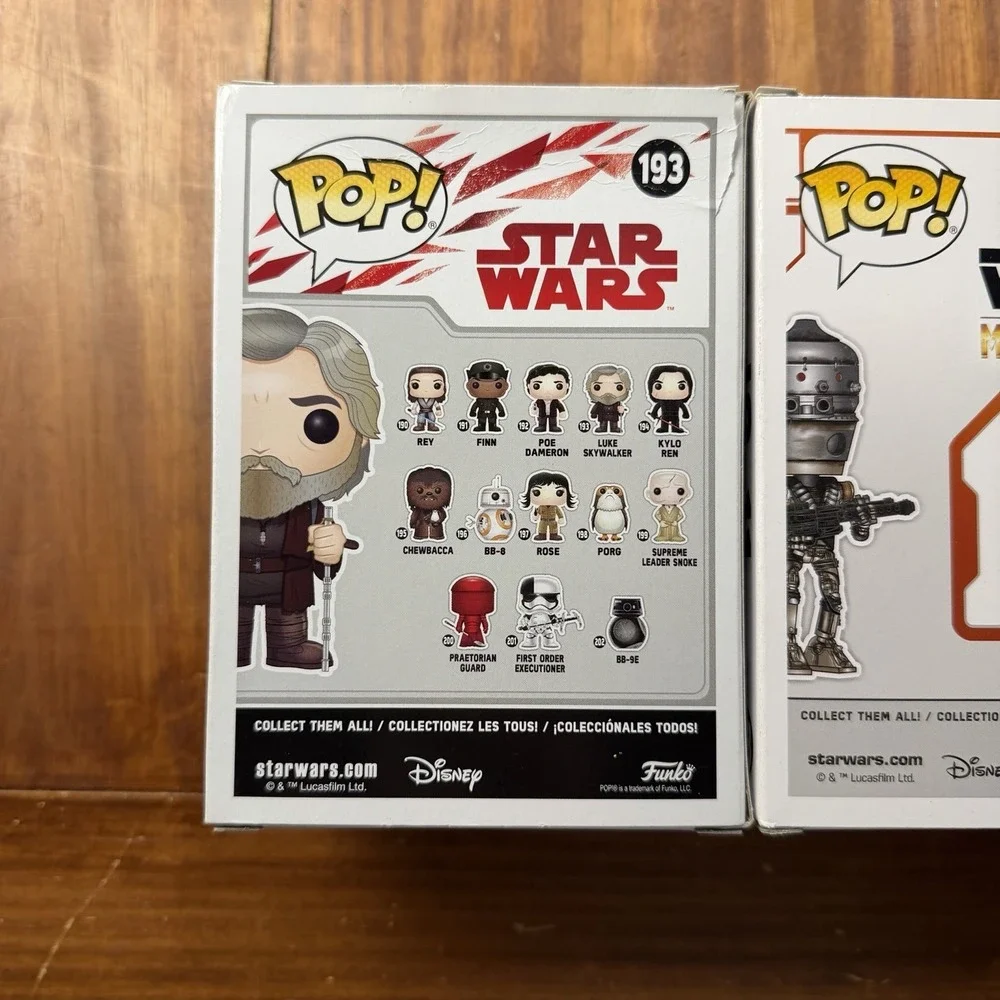 Star Wars Funko Pop Lot of 4 Mandalorian Chrome Amazon Exclusive Luke IG-11
